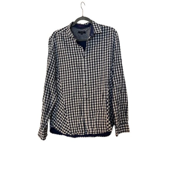 Ted Baker London Other - Ted Baker London Size 6 Mens Button Down Dress Shirt Blue Check Plaid